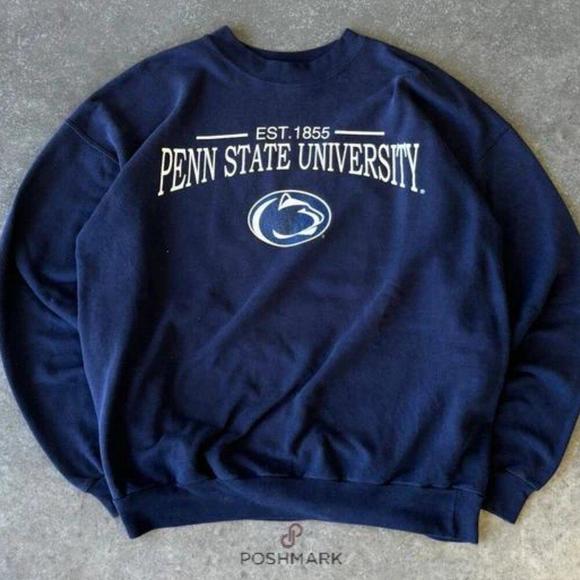 1855 Penn State University Unisex Shirt Sweatshirt Retro Navy - Picture 1 of 4